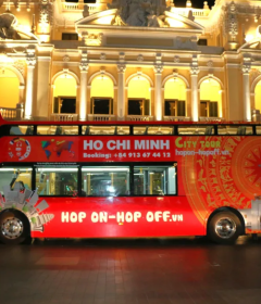 EXPERIENCE THE CHARMING BEAUTY OF HO CHI MINH CITY AT NIGHT ON SKY BUS  (INCLUDING ONE DRINK COCKTAIL AT 5 STARS HOTEL)